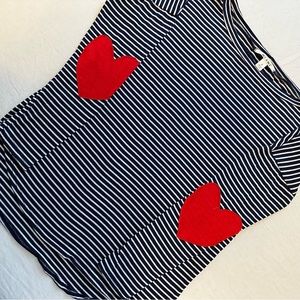 Heart on My Sleeve striped top